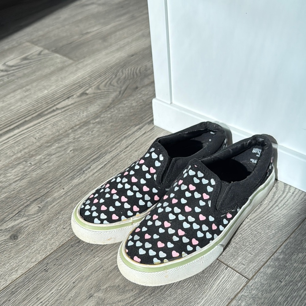 Route 66 Black and Pink Slip-On Sneakers